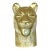 Vintage Brass Tiger Head Sculpture For Sale