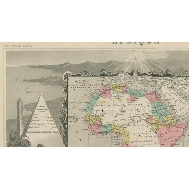 Antique Maps of Europe and Africa by Levasseur, 1845, Set of 2 For Sale - Image 14 of 18