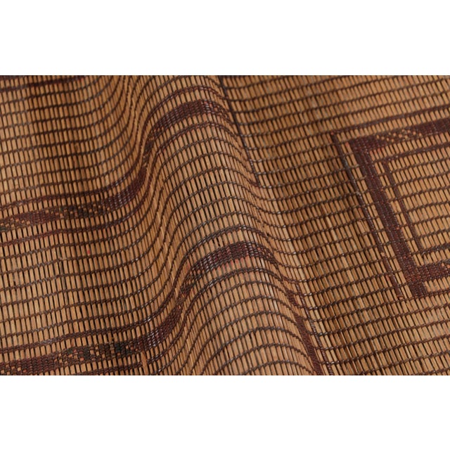 Wood Vintage Moroccan Tuareg Mat in Brown, With Geometric Patterns, From Rug & Kilim For Sale - Image 7 of 7