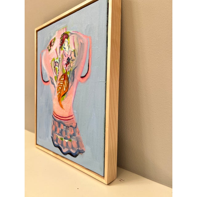Expressionism "Pink Vase With a Scalloped Bottom" Original Painting by Shann Spishak For Sale - Image 3 of 6