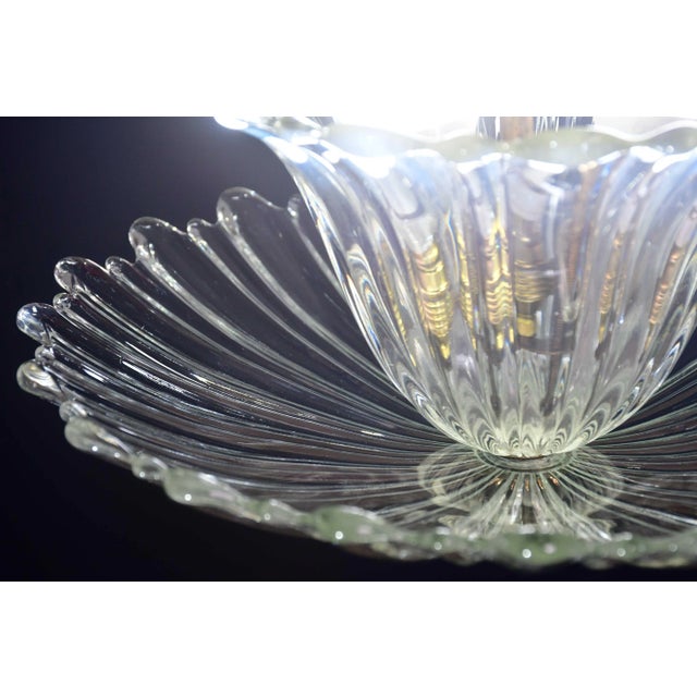 Elegant Art Decò Pendant Light Murano Glass by Barovier, 1950 For Sale - Image 11 of 14