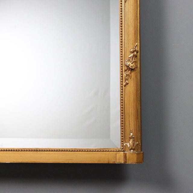Freestanding Mirror in Gold-Plated Wood For Sale - Image 9 of 11