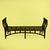Large Wing Rattan Bench For Sale - Image 4 of 7
