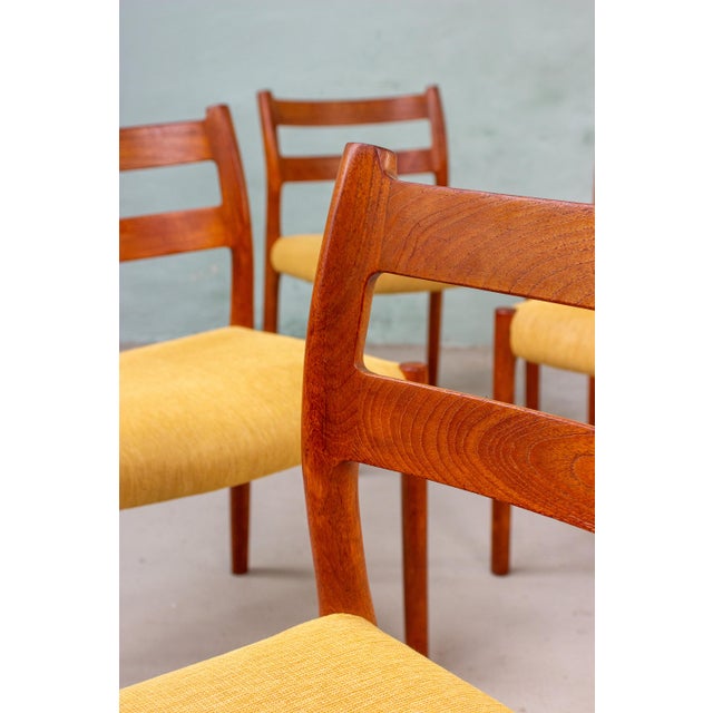 Purple Danish Model 84 Chairs in Teak by Niels Otto Möller for J.L. Møllers, 1960s, Set of 4 For Sale - Image 8 of 18