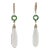Onyx Jade Diamond Gold Drop Earrings - A Pair For Sale