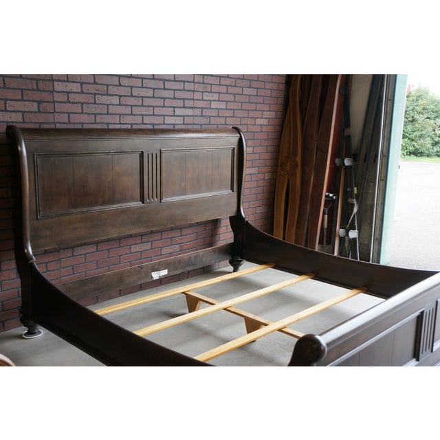 Wood Ethan Allen Robyn King Sleigh Bed For Sale - Image 7 of 7
