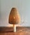 Beautiful, vintage alabaster table lamp, soft yellow/cream with a large off-white shade. Rewired. In a good vintage...