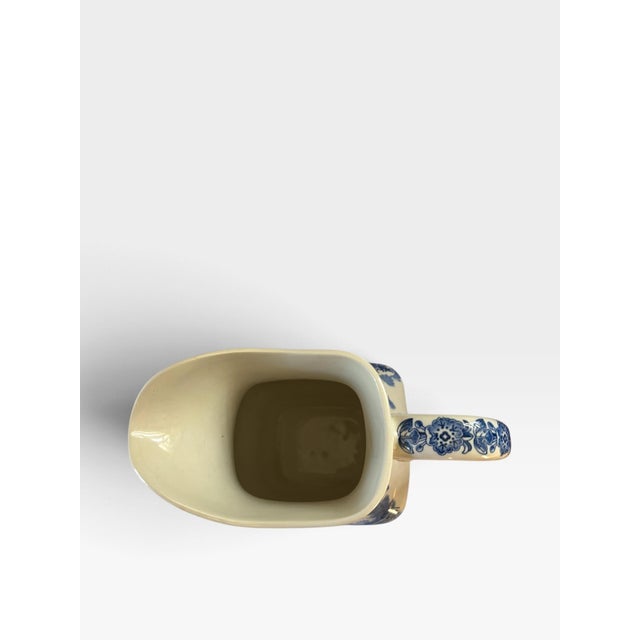 Vintage Liberty Blue "Old North Church" 32-Ounce Water/Milk Pitcher Made in Staffordshire For Sale In New York - Image 6 of 6