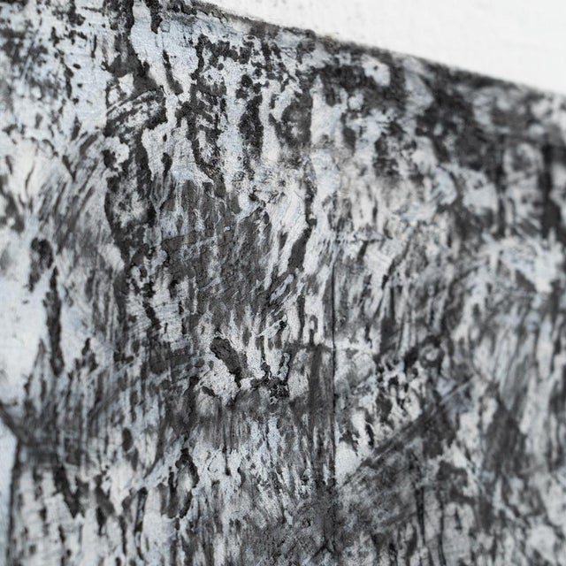 Black Enrico Della Torre, Art Black Composition, Charcoal on Canvas, 2017 For Sale - Image 8 of 12