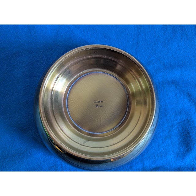 Vintage Mid-Century Seiden Solid Brass Paul Revere Style Footed Bowl - 8.25" For Sale - Image 14 of 15