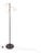 Vintage Floor Lamp in Metal and Brass with Black Marble Base, Italy, 1950s For Sale
