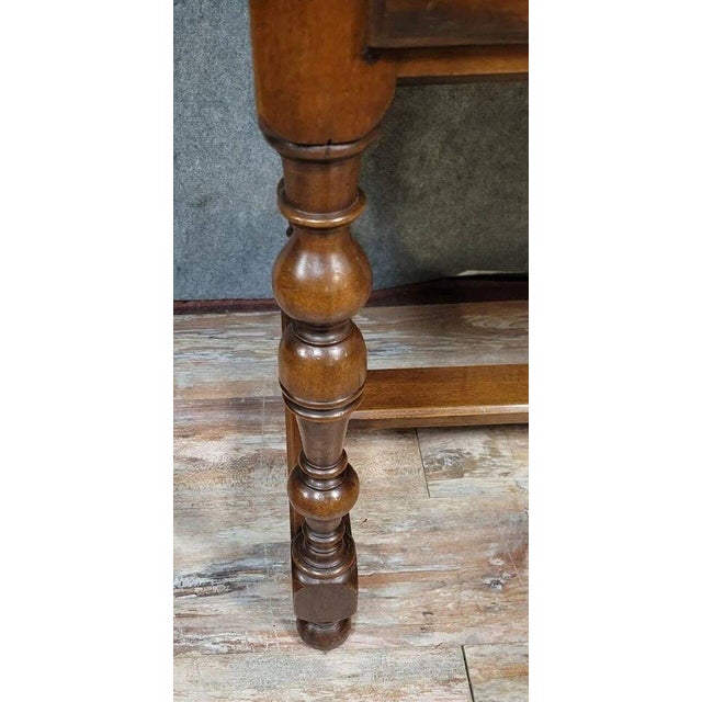 Louis XIII Style Desk in Walnut, 1850 For Sale - Image 5 of 8