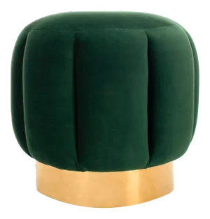 Tufted Ottoman in Emerald