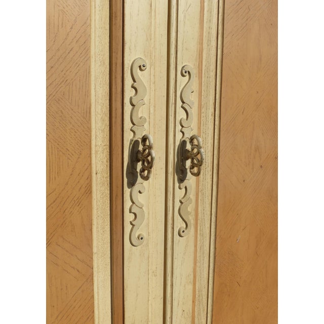 French Country Cottage Thomasville Ornate Off White Armoire Chairish