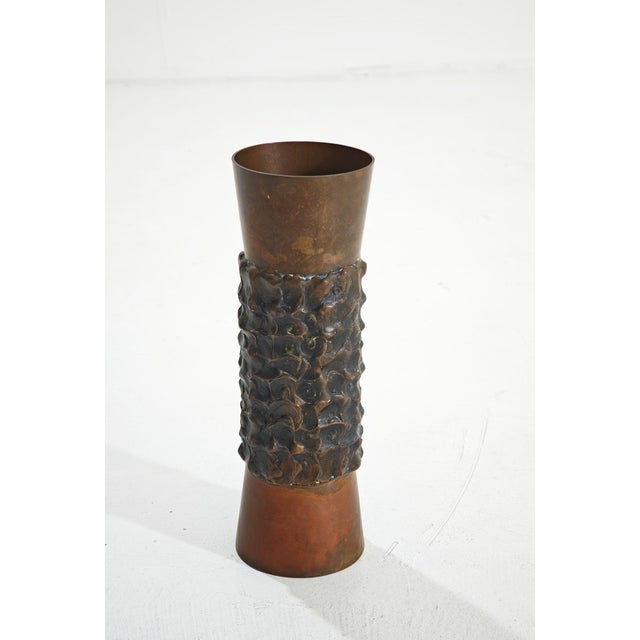 Mid-Century Modern Brutalist Bronze Vase, Italy, 1960s For Sale - Image 4 of 7