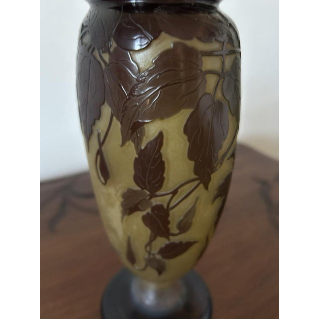 Ovoid-Shaped Glass Vase from Emile Gallé, 1890s For Sale - Image 10 of 18