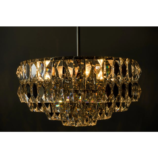 Nickel-plated Bakalowits Crystal Chandelier, circa 1960s. Original condition. I have official proof of authenticity such...