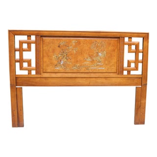 Henry Link Bali Hai Painted Chinoiserie Full/Queen Headboard For Sale