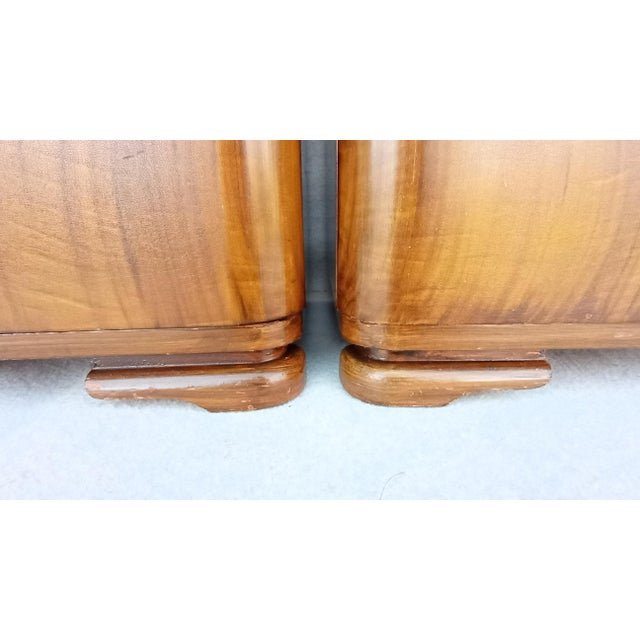 Art Deco Bedside Tables by Jindrich Halabala for Up Závody, 1940s, Set of 2 For Sale - Image 11 of 18