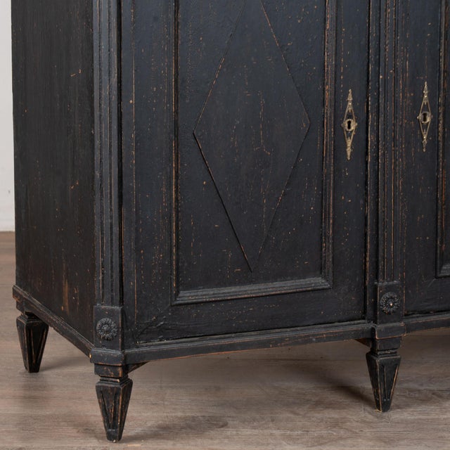 19th Century Swedish Gustavian Black Sideboard Buffet For Sale - Image 15 of 17