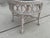 Vintage Whitewashed Rattan Petite Center Table With Thick Glass Top For Sale - Image 9 of 10