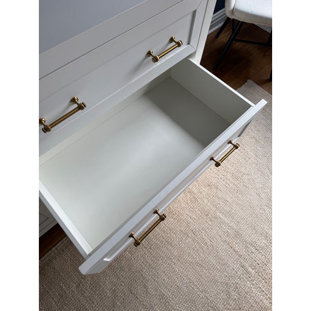 2010s Orient Express Stella Matte White 6 Drawer Double Dresser For Sale - Image 5 of 6