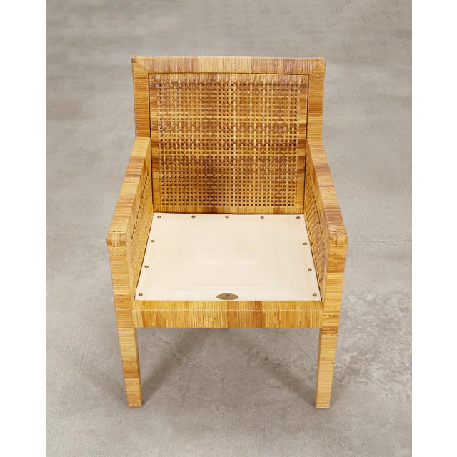 Set of 8 Billy Baldwin for Bielecky Brothers Cane Dining Chairs For Sale - Image 11 of 18