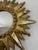 Gold Vintage Bright Gold 13" Sunburst Wall Accent Mirror For Sale - Image 8 of 17