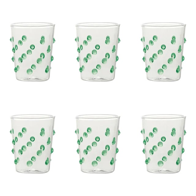 Zafferano Party Tumbler Junior in Green - Set of 6 For Sale