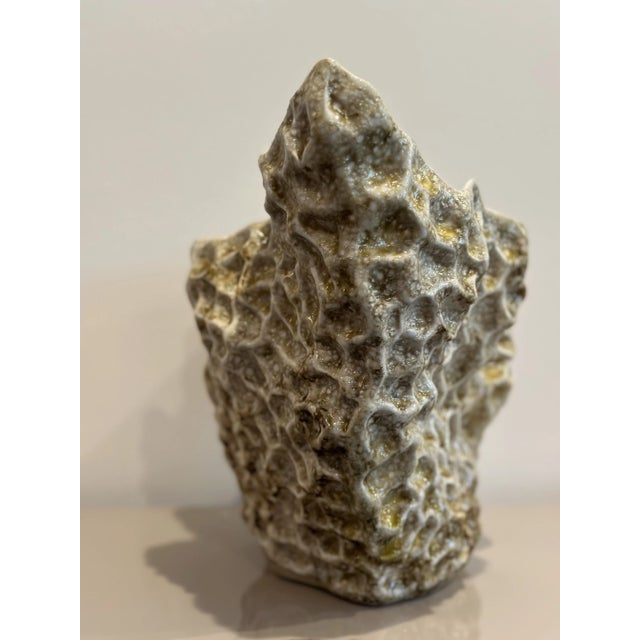Ceramic 1990s Sculptural Textured Organic Art Form Bowl For Sale - Image 7 of 12