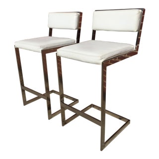 Modern Bar Stools - A Pair For Sale