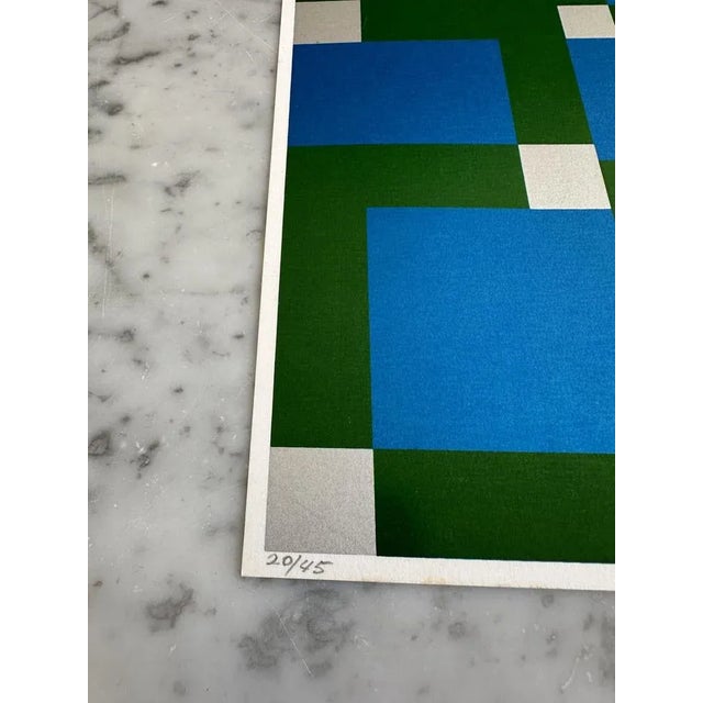 Max Hermann Mahlmann, Composition Trilogy Blue, Silkscreen Print For Sale - Image 7 of 12