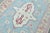 Baby Blue Overdyed Area Hand Knotted Area Rug For Sale - Image 4 of 11