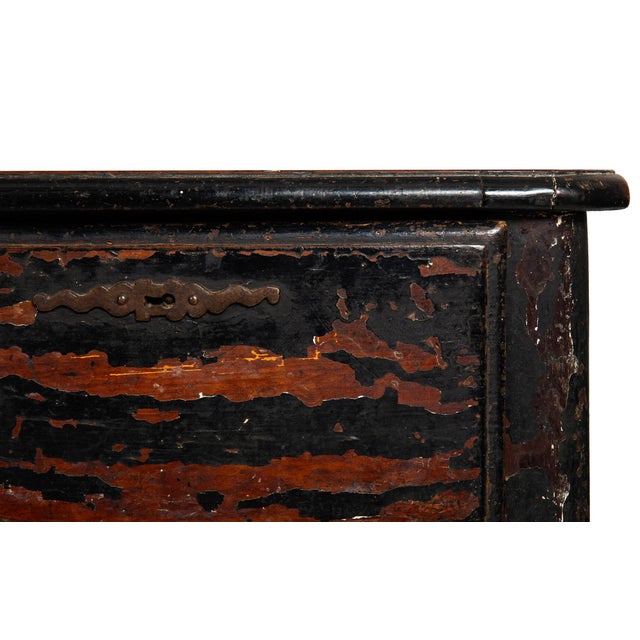 French Provincial Desk in Ebonized Polychrome, Late 18th Century For Sale - Image 10 of 17