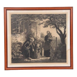 Chr. J. Cato after Exner, Figurative Scene, Lithograph, Framed For Sale