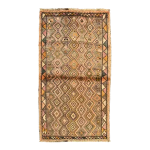 Qashqai Rug 3’4” X 5’11” Brown Wool Vintage Tribal Hand-Knotted Carpet