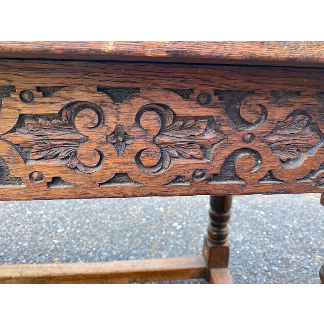 17th Century Jacobean 3 Plank Oak Refectory Table For Sale - Image 12 of 13