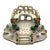 19th-Century Staffordshire Porcelain Floral Garden Bower With Gilt Steps For Sale