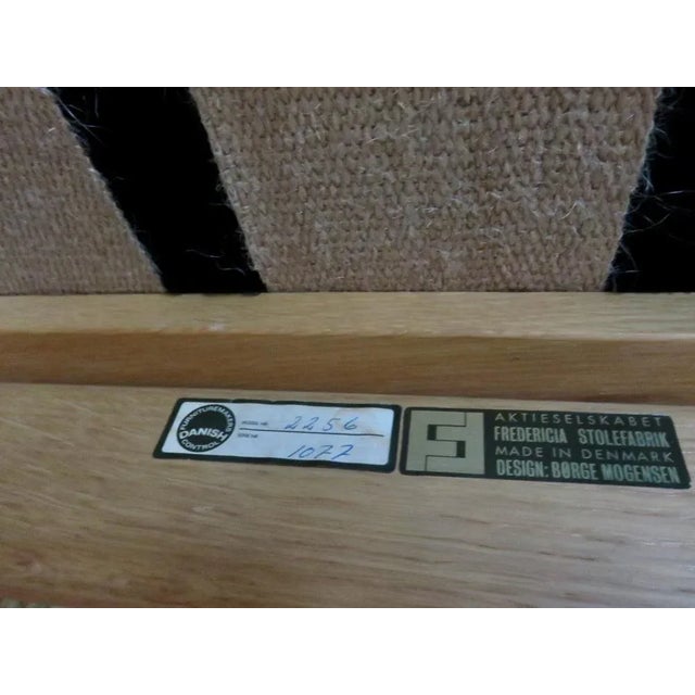 Vintage Lounge Chair in Light Oak by Borge Mogensen for Fredericia, Denmark, 1965 For Sale - Image 12 of 13