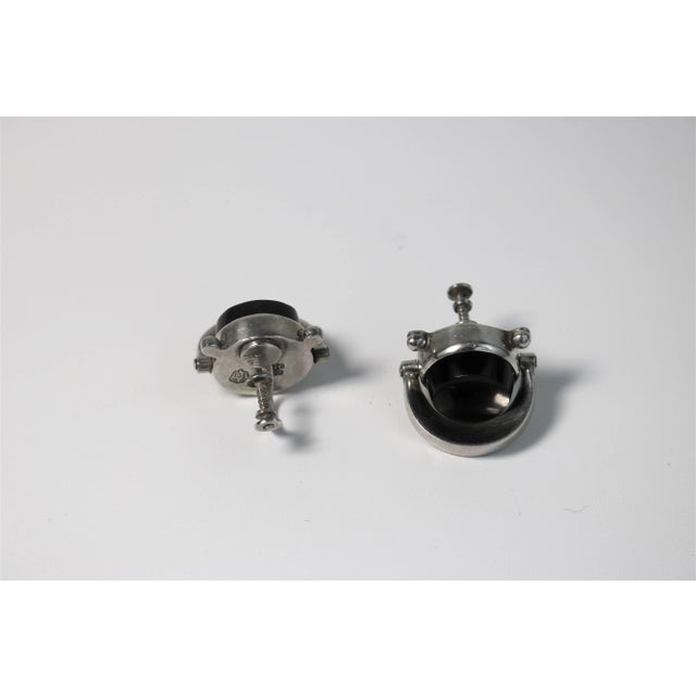 1950s Antonio Pineda Modernist Mexico Sterling Onyx Parure Jewelry Set - 4 Pieces For Sale - Image 10 of 10