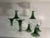 1970s German Crystal Roemer Glasses With Beautiful Beehive Green Stems - Set of 8 For Sale - Image 9 of 11