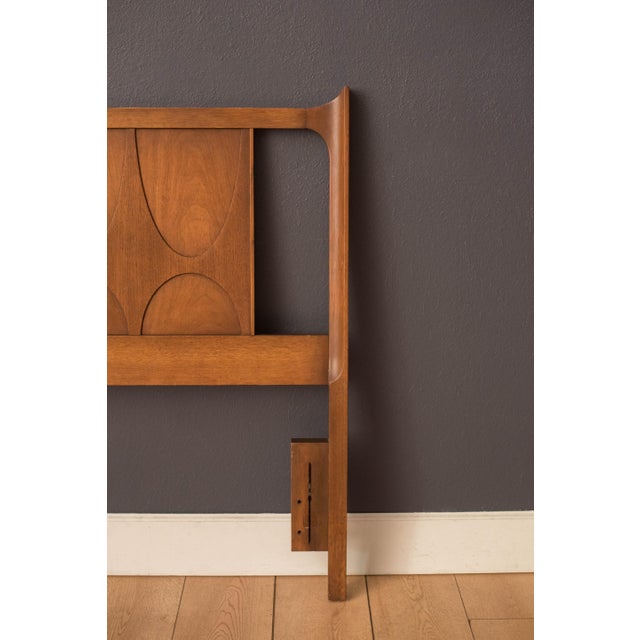 1960s Mid Century Modern Broyhill Brasilia Queen Headboard Frame For Sale - Image 5 of 11
