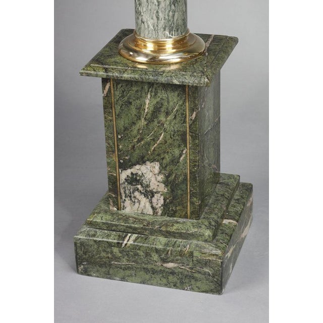 Green Estours Marble Columns with Corinthian Capitals, 1900, Set of 2 For Sale - Image 4 of 18