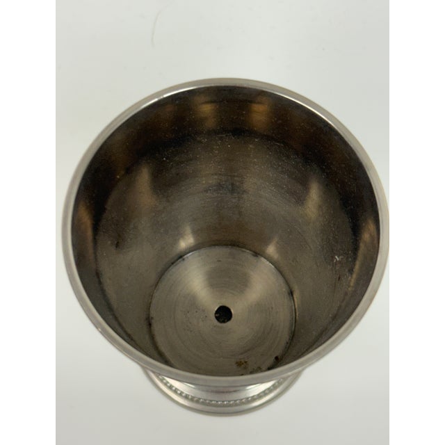 Metal Antique Silver Plate Vase For Sale - Image 7 of 12