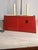 Vintage 2-Light French Bouillotte Style Table Lamp With Red Shade, Antique Brass & Wood Desk Lamp For Sale - Image 10 of 17