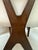 X-Back White Leather and Dark Walnut Wood Dining Side Chairs, Set of Ten For Sale - Image 11 of 12