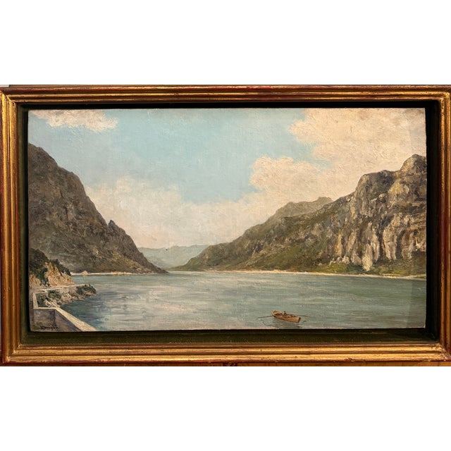 Luigi Arrigoni, Lake Como Landscape, 20th Century, Oil on Panel, Framed For Sale - Image 9 of 9