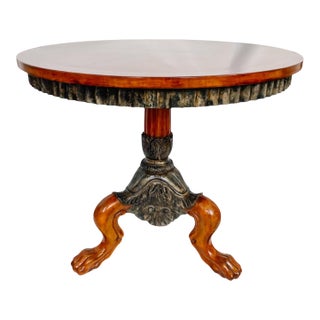 Late 20th Century French Regency Claw Feet Gueridon Center Table by Charles Pollock for William Switzer For Sale
