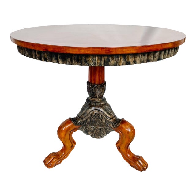 Late 20th Century French Regency Claw Feet Gueridon Center Table by Charles Pollock for William Switzer For Sale