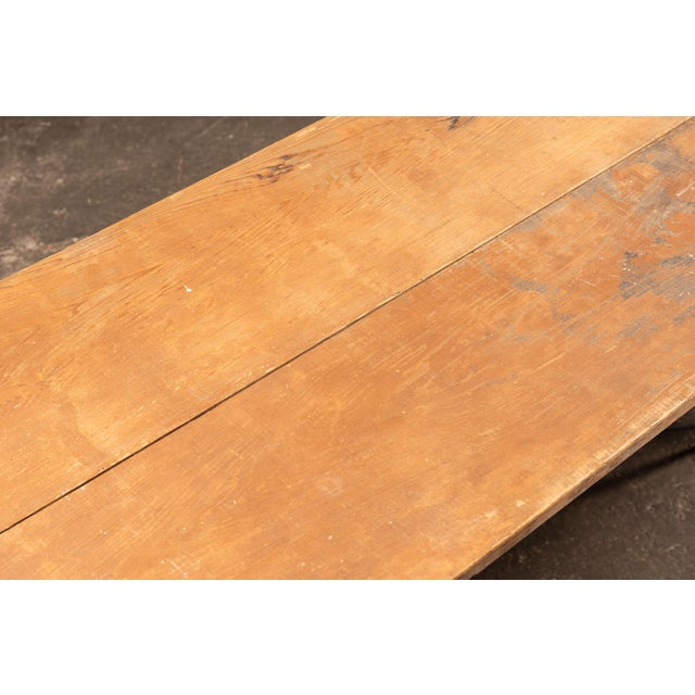 Early 20th Century Industrial Oak Plank Cast Iron Treadle Worktable For Sale In Chicago - Image 6 of 8